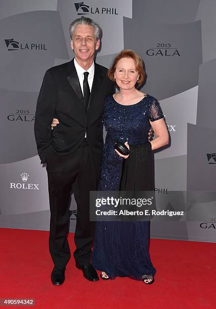 Director Michael Ritchie and actress Kate Burton attend The Los Angeles Philharmonic 2015/2016 Season Opening Night Gala at the Walt Disney Concert...