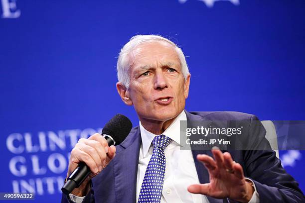 Retired U.S. Army General Wesley Clark, CEO of Wesley K. Clark & Associates speaks onstage during the Clinton Global Initiative 2015 at the Sheraton...