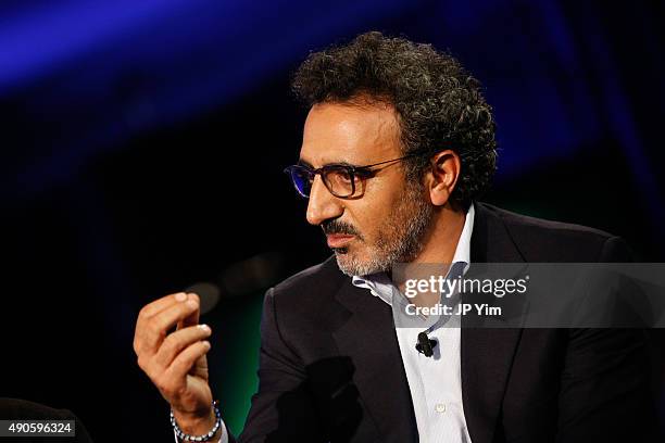 Hamdi Ulukaya, Founder and CEO of Chobani speaks onstage during the Clinton Global Initiative 2015 at the Sheraton New York Times Square Hotel on...