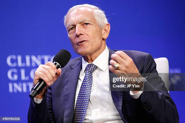 Retired U.S. Army General Wesley Clark, CEO of Wesley K. Clark & Associates speaks onstage during the Clinton Global Initiative 2015 at the Sheraton...