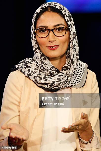 Fereshteh Forough, Code to Inspire Founder and President, speaks onstage during the Clinton Global Initiative 2015 at the Sheraton New York Times...