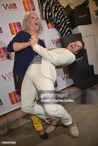 Paula Deen and Louis van Amstel attend Celebrating The Women Of EVINE Live at Villa Blanca on September 29, 2015 in Beverly Hills, California.