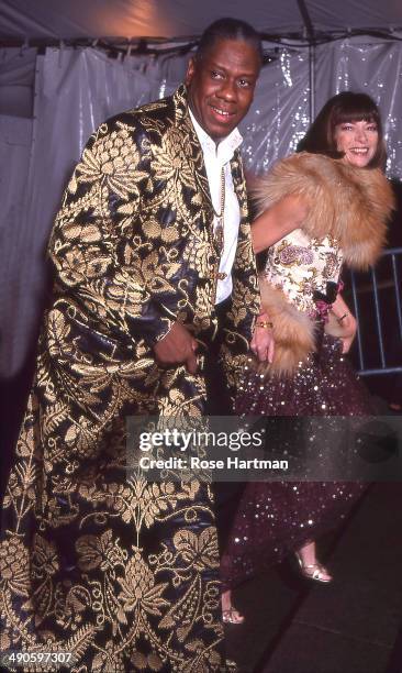 Editor-at-large Andre Leon Talley and Editor-in-chief Anna Wintour attend the Costume Institute gala at the Metropolitan Museum of Art, New York, New...