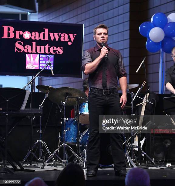 Nathaniel Hackmann performs at the Broadway Salutes 2015 in Anita's Way on September 29, 2015 in New York City.