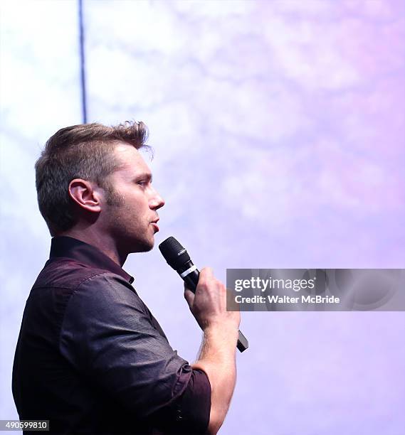 Nathaniel Hackmann performing at the Broadway Salutes 2015 in Anita's Way on September 29, 2015 in New York City.