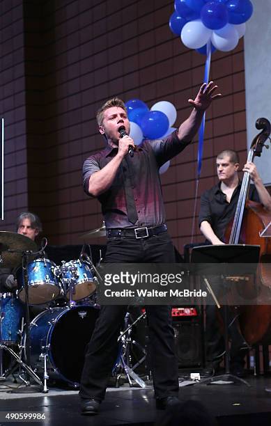 Nathaniel Hackmann performs at the Broadway Salutes 2015 in Anita's Way on September 29, 2015 in New York City.