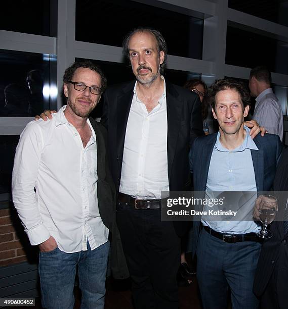 Ethan Coen, Kent Jones and Joel Coen attend the 53rd New York Film Festival "O Brother, Where Art Thou?" 15th anniversary screening after party at on...