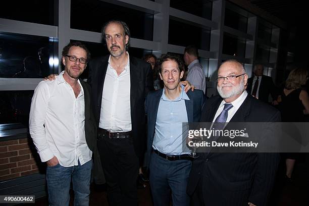 Ethan Coen, Kent Jones, Joel Coen and JR Horn attend the 53rd New York Film Festival "O Brother, Where Art Thou?" 15th anniversary screening after...