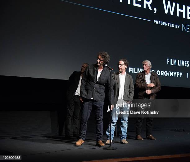 Joel Coen and Ethan Coen speak at the 53rd New York Film Festival "O Brother, Where Art Thou?" 15th anniversary screening cast Introduction at on...