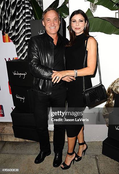 Terry Dubrow and Heather Dubrow attend the EVINE Live celebration at Villa Blanca on September 29, 2015 in Beverly Hills, California.