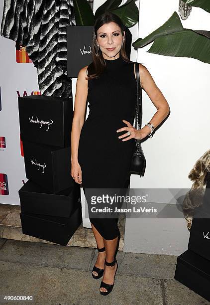 Heather Dubrow attends the EVINE Live celebration at Villa Blanca on September 29, 2015 in Beverly Hills, California.