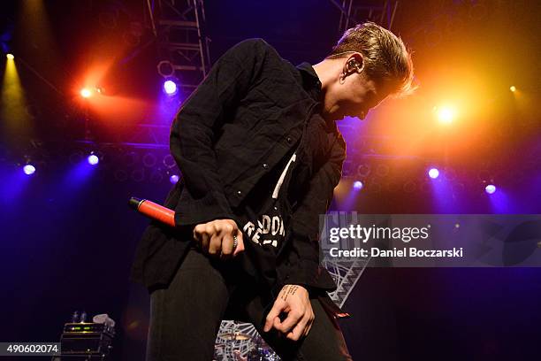 Takahiro Moriuchi of One Ok Rock performs at House Of Blues Chicago on September 29, 2015 in Chicago, Illinois.