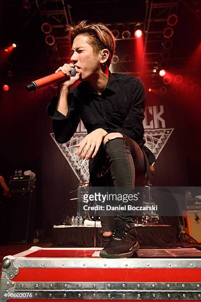 Takahiro Moriuchi of One Ok Rock performs at House Of Blues Chicago on September 29, 2015 in Chicago, Illinois.