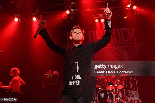 Takahiro Moriuchi of One Ok Rock performs at House Of Blues Chicago on September 29, 2015 in Chicago, Illinois.