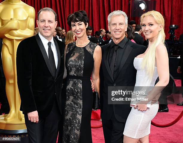 Director/writer Kirk DeMicco, Kacey DeMicco, director/writer Chris Sanders and Jessica Steele attend the Oscars held at Hollywood & Highland Center...