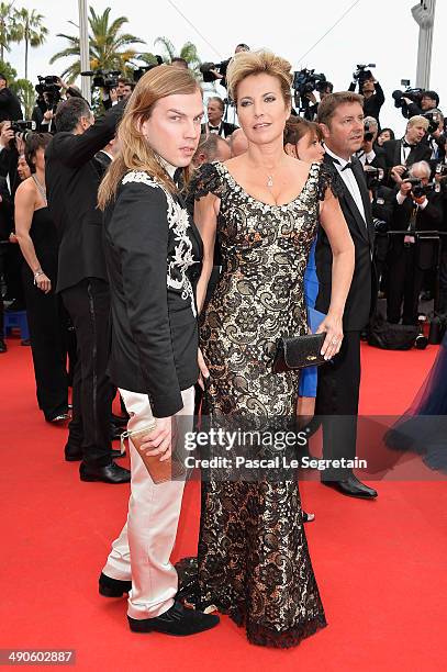 Natacha Amal and Christophe Guillarme attend the Opening Ceremony and the "Grace of Monaco" premiere during the 67th Annual Cannes Film Festival on...