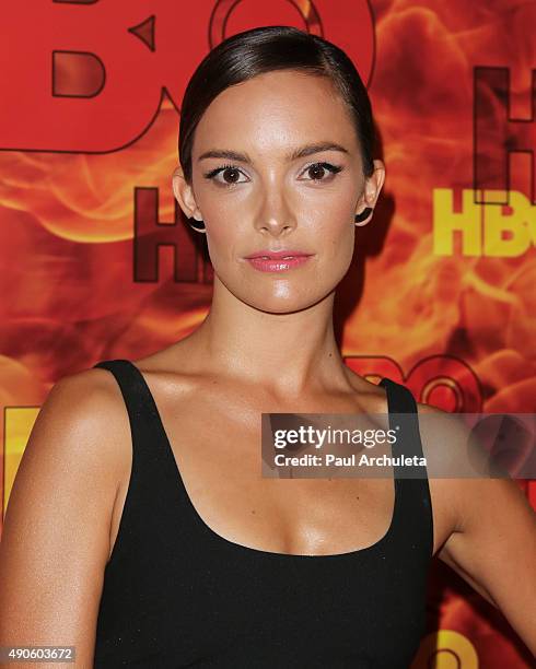 Actress Jodi Balfour attends the HBO's Official 2015 Emmy After Party at The Plaza at the Pacific Design Center on September 20, 2015 in Los Angeles,...