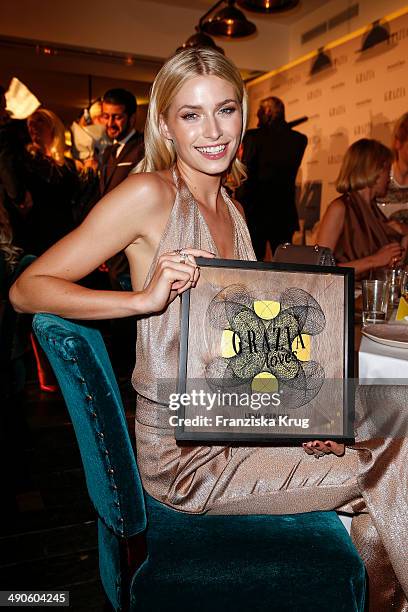 Lena Gercke attends the Pandora At Grazia Best Dressed Award at Soho House on May 14, 2014 in Berlin, Germany.