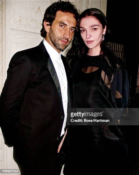 Ricardo Tischi and Maria Carla Boscano attend a Bomb Magazine gala at Capitale, New York, New York, 2012.