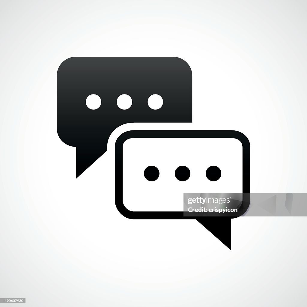 Speech Bubble icon on a white background. - ShadeSeries