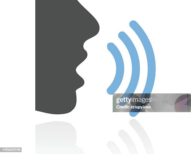 speaking icon on a white background. - royalseries - mouth stock illustrations