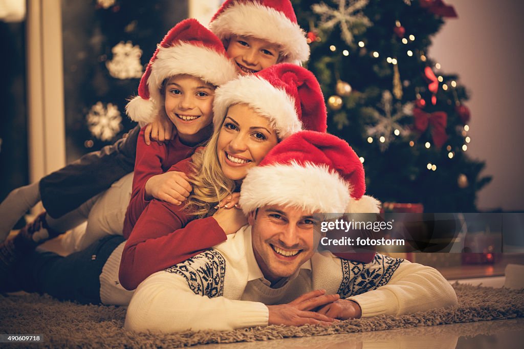 Frohe Weihnachten-Familie