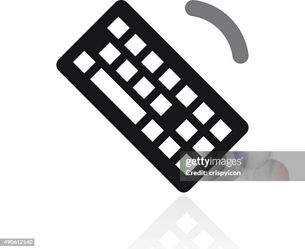 computer keyboard icon on a white background. - primeseries - bluetooth keyboard stock illustrations