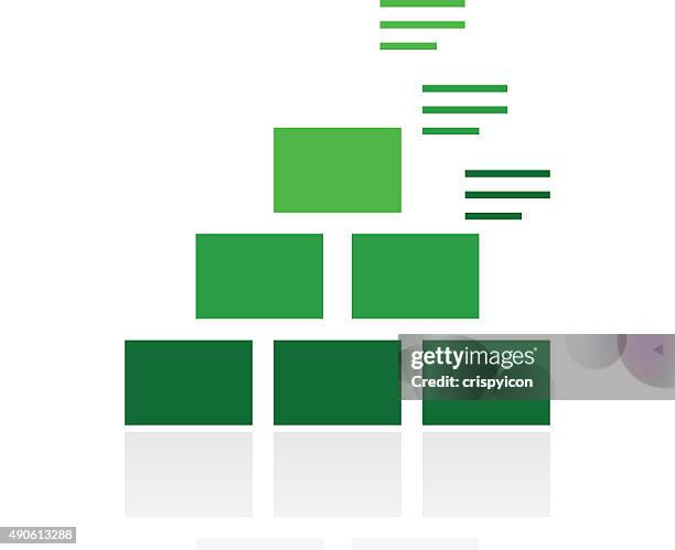 pyramid icon on a white background. - freshseries - stacking boxes stock illustrations
