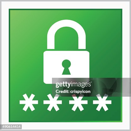 Security icon on a square button. - FlatSeries Security icon on a square button. - FlatSeries