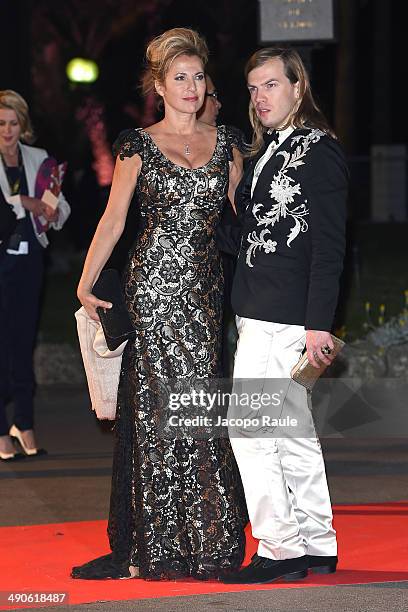 Natacha Amal and Christophe Guillarme arrive at the after party for 'Grace of Monaco' on day 1 of the 67th Annual Cannes Film Festival on May 15,...