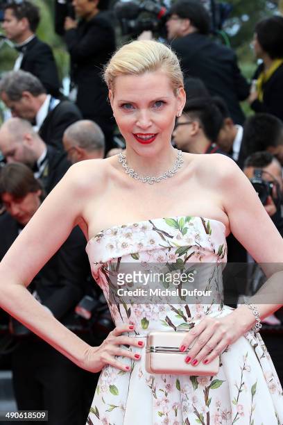 Nadja Auermann attends the Opening ceremony and Premiere of "Grace of Monaco" at the 67th Annual Cannes Film Festival on May 14, 2014 in Cannes,...
