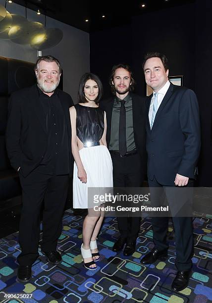 Actors Brendan Gleeson, Liane Balaban, Taylor Kitsch and Mark Critch attend "The Grand Seduction" - Toronto Premiere at Scotiabank on May 14, 2014 in...