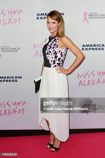 Emma Leonard arrives at the 'Miss You Already' Gala premiere at the State Theatre on September 30, 2015 in Sydney, Australia.