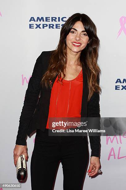 Silvia Colloca arrives at the 'Miss You Already' Gala premiere at the State Theatre on September 30, 2015 in Sydney, Australia.