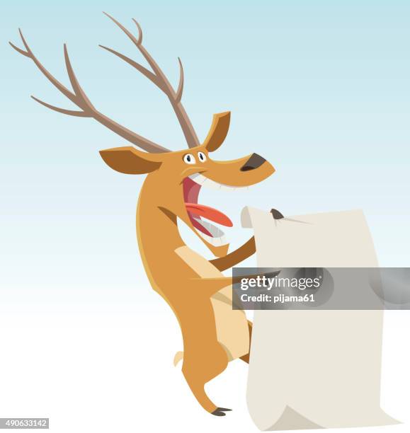 cartoon deer - moose stock illustrations
