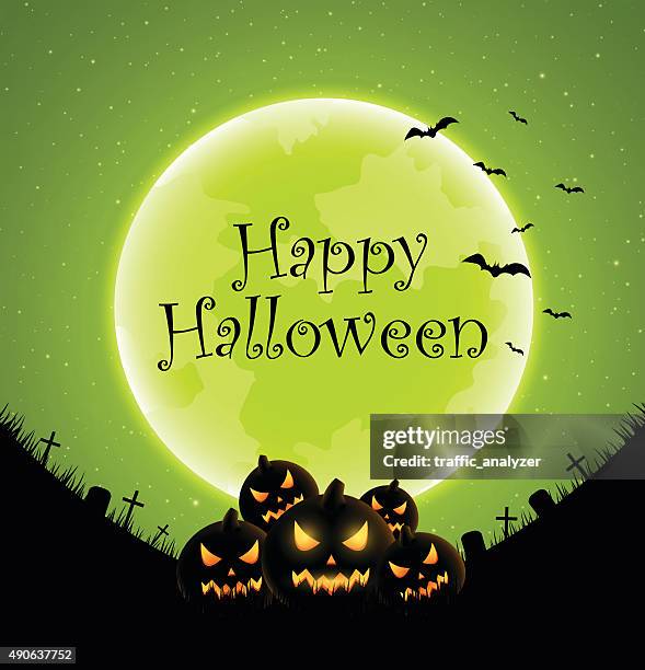 halloween-hintergrund - japanischer goldahorn stock-grafiken, -clipart, -cartoons und -symbole