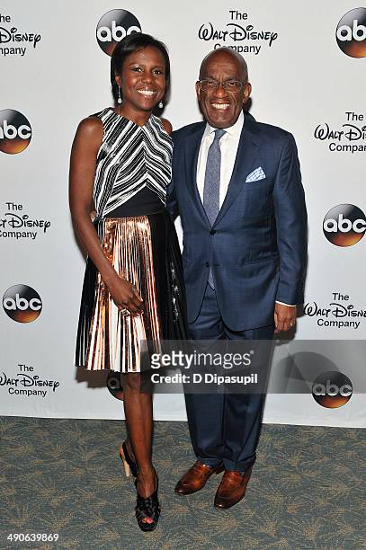 Deborah Roberts and Al Roker attend A Celebration of Barbara Walters Cocktail Reception Red Carpet at the Four Seasons Restaurant on May 14, 2014 in...
