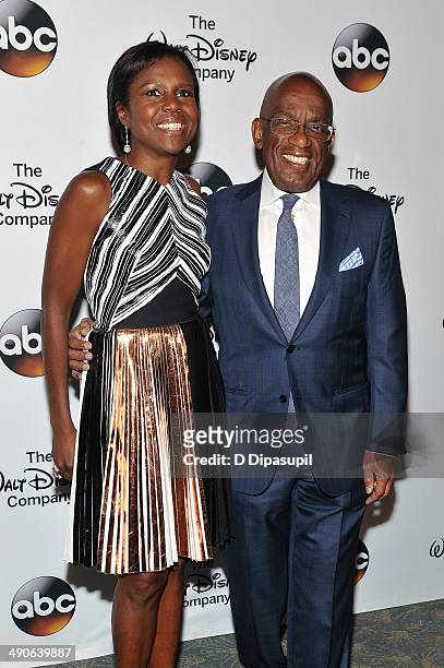 Deborah Roberts and Al Roker attend A Celebration of Barbara Walters Cocktail Reception Red Carpet at the Four Seasons Restaurant on May 14, 2014 in...