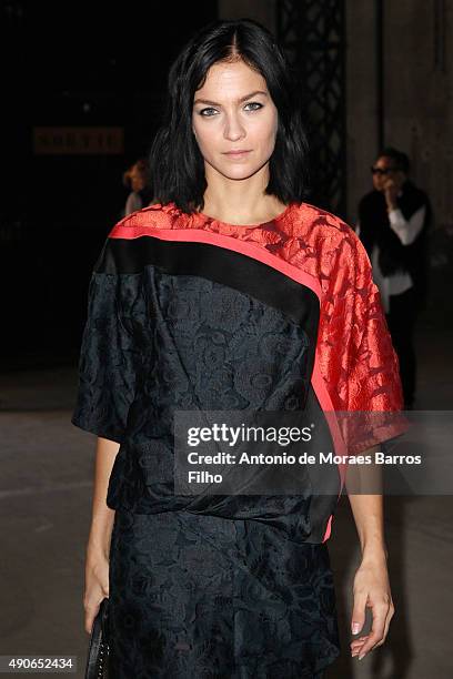 Leigh Lezark attends the Dries Van Noten show as part of the Paris Fashion Week Womenswear Spring/Summer 2016 on September 30, 2015 in Paris, France.