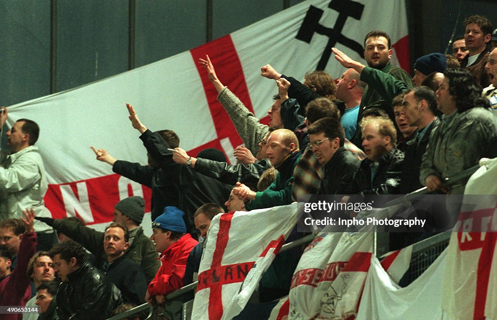Republic of Ireland vs England soccer when rioting broke out