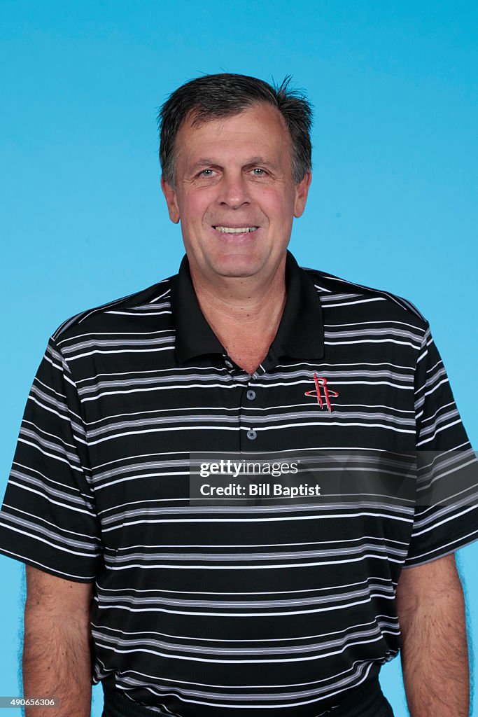 Houston Rockets 2015 Kevin McHale of the Houston Rockets poses for a photo during NBA ...