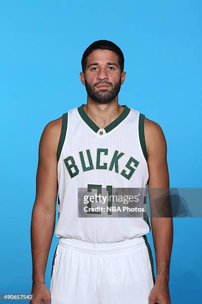 Greivis Vasquez of the Milwaukee Bucks poses for a portrait during Media Day on September 28, 2015 at the Orthopaedic Hospital of Wisconsin Training...