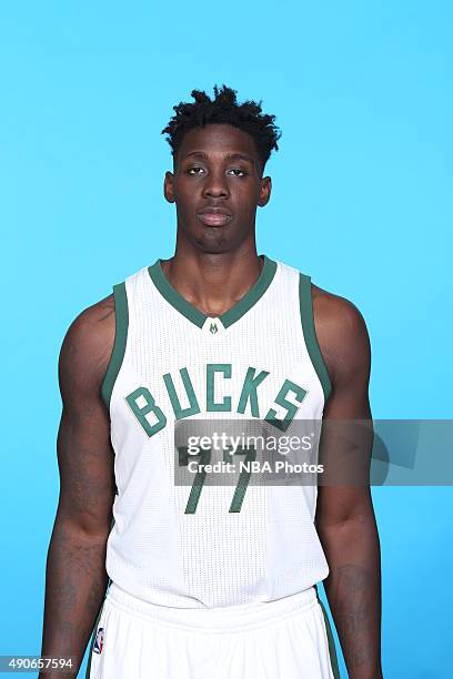 Johnny O'Bryant of the Milwaukee Bucks poses for a portrait during Media Day on September 28, 2015 at the Orthopaedic Hospital of Wisconsin Training...