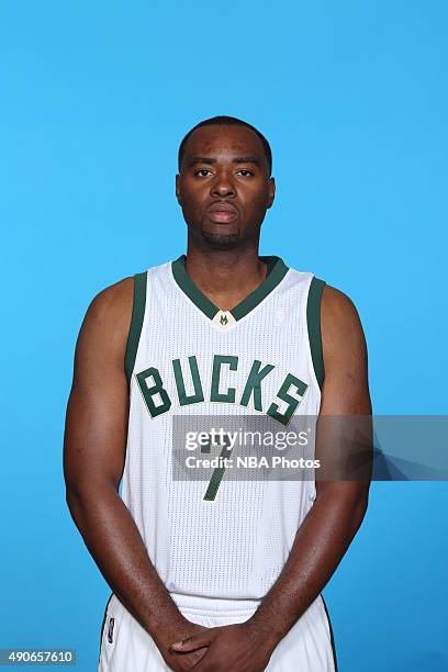 Marcus Landry of the Milwaukee Bucks poses for a portrait during Media Day on September 28, 2015 at the Orthopaedic Hospital of Wisconsin Training...