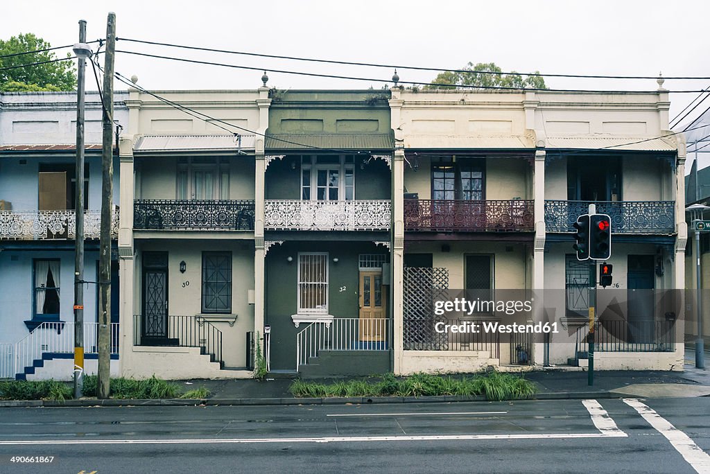 Australia, New South Wales, Sydney, row of old residential houses