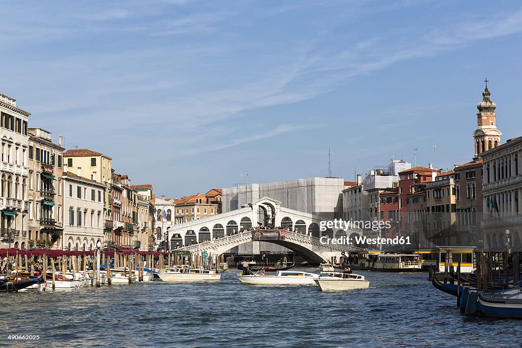 Italy, Venice, Canale Grande, Rialto Bridge