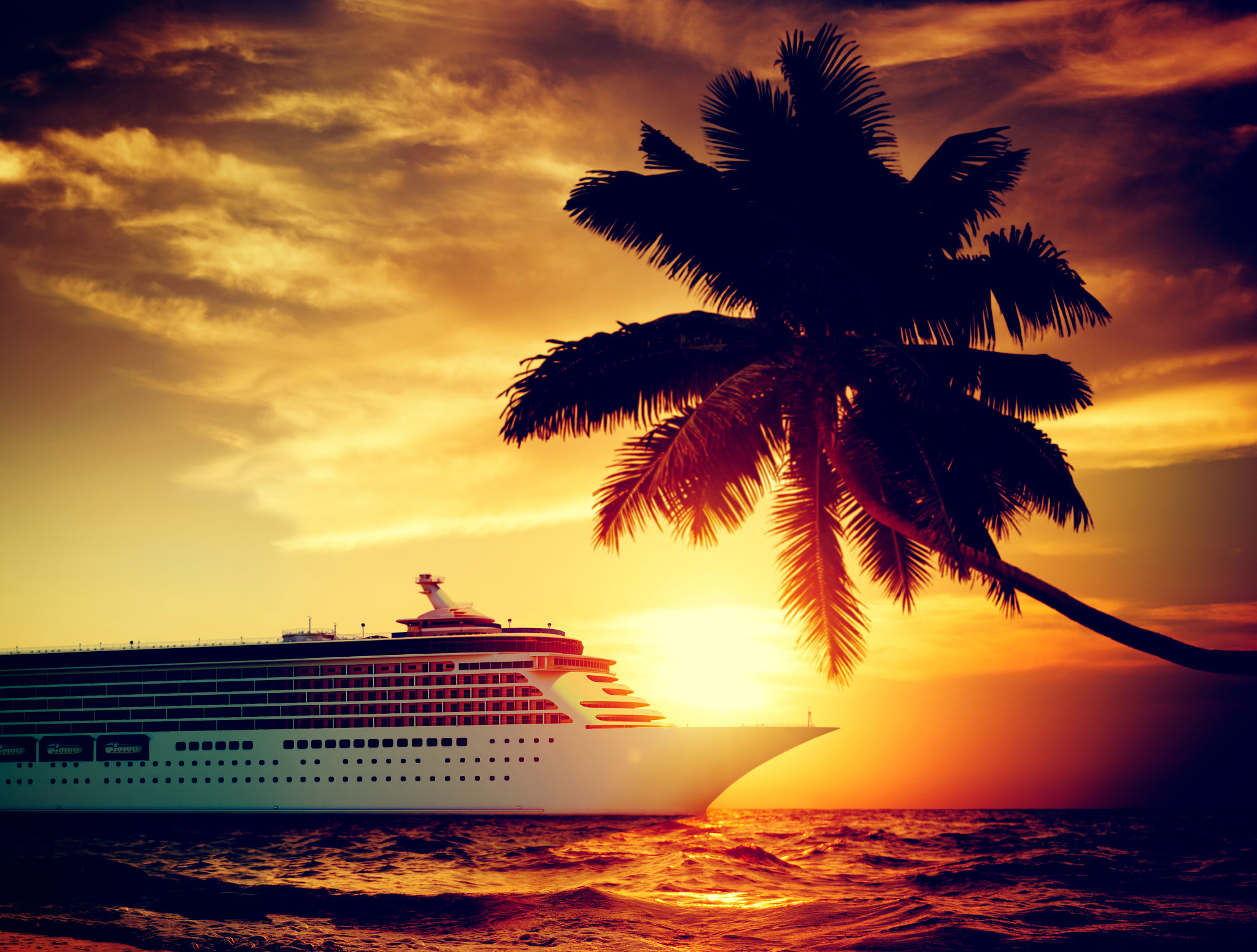 sunset cruise ocean