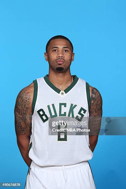 Charlie Westbrook of the Milwaukee Bucks poses for a portrait during Media Day on September 28, 2015 at the Orthopaedic Hospital of Wisconsin...