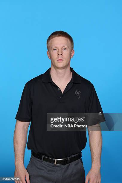 Sean Sweeney of the Milwaukee Bucks poses for a portrait during Media Day on September 28, 2015 at the Orthopaedic Hospital of Wisconsin Training...