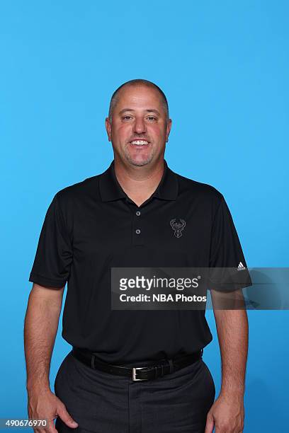 Eric Hughes of the Milwaukee Bucks poses for a portrait during Media Day on September 28, 2015 at the Orthopaedic Hospital of Wisconsin Training...